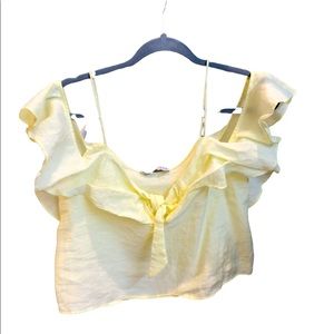 Zara off the shoulder crop blouse